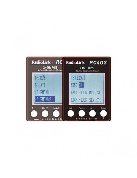 Radio 4 canaux RC4GS V2 avec récepteur Gyro R6FG intégré - LCDP - Radiocommande.fr