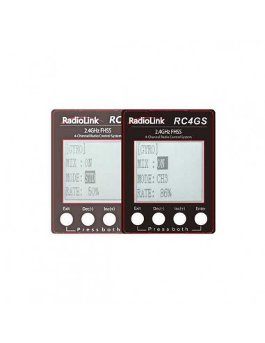 Radio 4 canaux RC4GS V2 avec récepteur Gyro R6FG intégré - LCDP - Radiocommande.fr