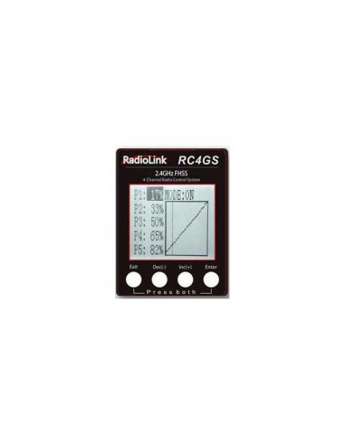Radio 4 canaux RC4GS V2 avec récepteur Gyro R6FG intégré - LCDP - Radiocommande.fr