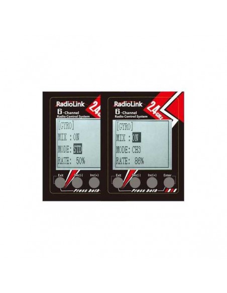 Radio 6 canaux RC6GS V2 avec récepteur gyro intégré R7FG - LCDP - Radiocommande.fr