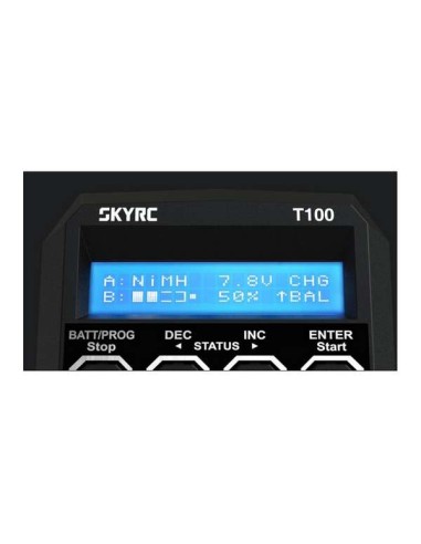 Chargeur T100 Duo AC Charger (LiPo 2-4s up to 5A - 2x50w)