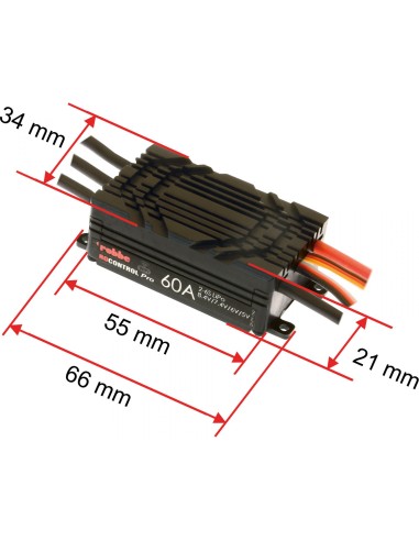 Variateur ROBBE RO-CONTROL PRO WIFI 2-6S 60A HV-BEC XT-60 / 3,5mm CONTACT OR
