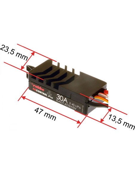 Variateur ROBBE RO-CONTROL PRO WIFI 2-4S 30A HV-BEC XT-60 / 3,5mm CONTACT OR