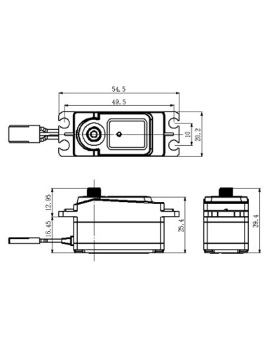 Savox - SERVO LOW PROFIL SAVOX SC-1251MG CORELESS 9KG.CM/6V - SVX-SC-1251MG
