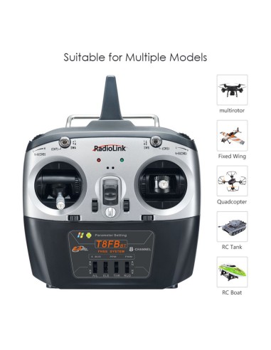 Radio Radio 8 canaux T8FB BT (Bluetooth) (Mode 1) avec récepteur R8EF