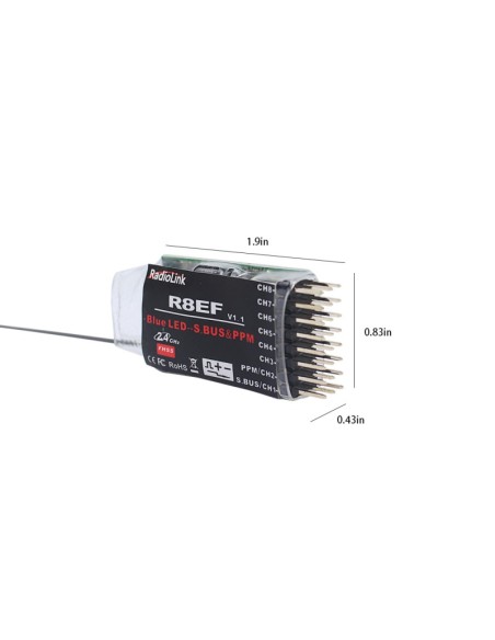Radio Radio 8 canaux T8FB BT (Bluetooth) (Mode 1) avec récepteur R8EF