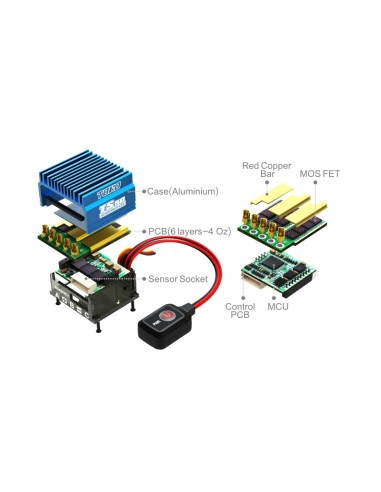 Variateur ESC TORO TS50 1/10 Sensored Brushless ESC 50Amp