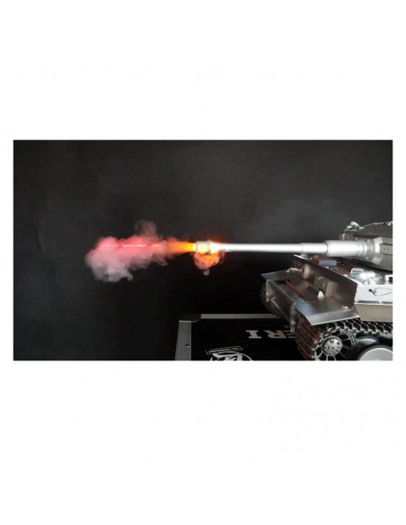 Char d'assaut, tank 1/16 RC Tiger I version full metal flash de bouche