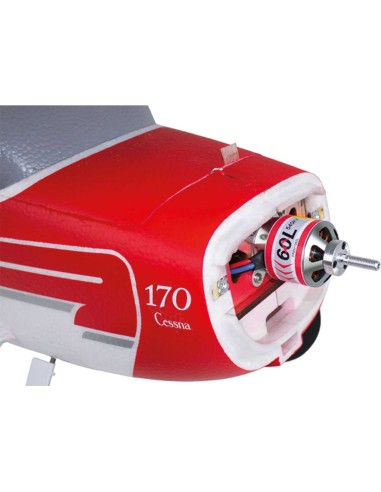 Avion PREMIER AIRCRAFT CESSNA 170 SUPER PNP ROUGE/BLANC M. AURA 8 ET FEUX DE POSITION