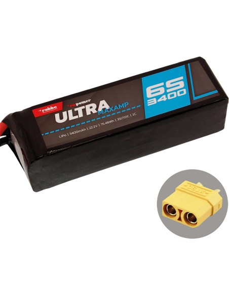 Accu Robbe Modellsport RO-POWER ULTRA MAXAMP 3400MAH 22,2 VOLT 6S