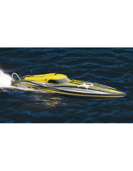 Bateau rc modélisme bateau ALPHA MONO-RENNBOOT 1060MM 4-6S GELB