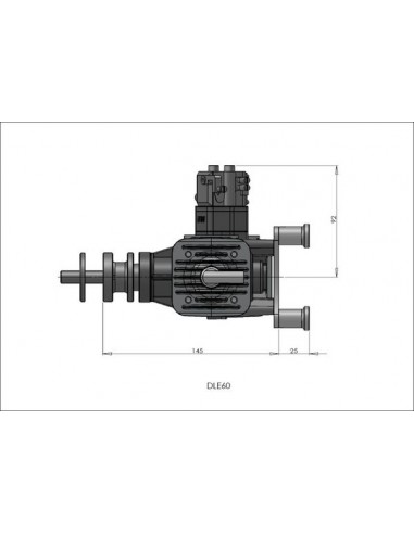 Modelisme rc Moteur essence 2 temps DLE-60 - Dle Engines