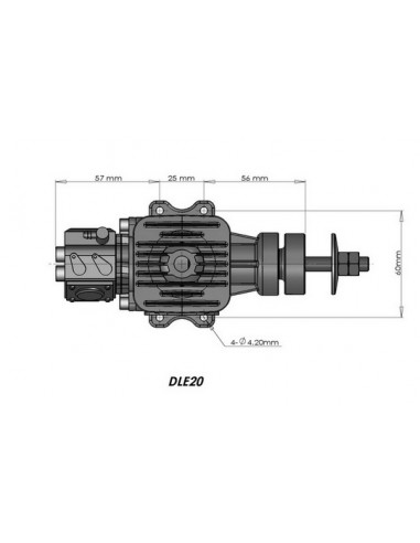 Modelisme rc Moteur essence 2 temps DLE-20 - Dle Engines