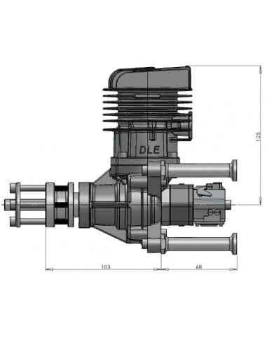 Modelisme rc Moteur essence 2 temps DLE-55RA - Dle Engines