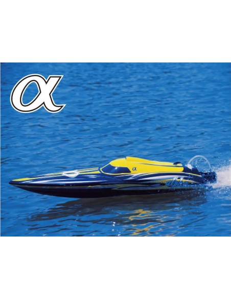 Bateau rc ALPHA ARTR JAUNE