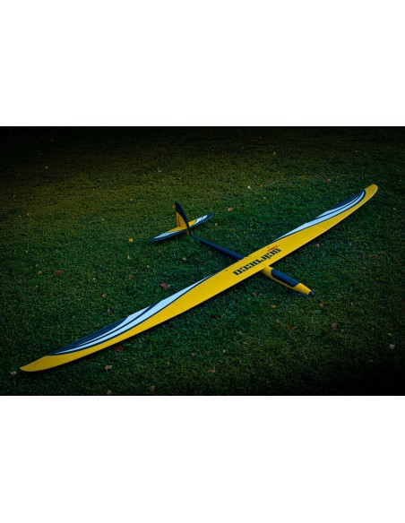 Planeur RC Robbe Modellsport SCIROCCO L 4.0M ARF (jaune) PLANEUR HAUTE PERFORMANCE EN PRV AVEC 4 RABATS