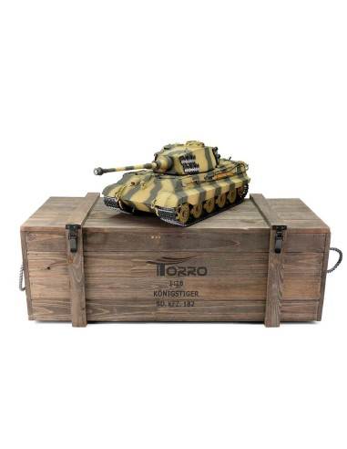 Char d'assaut radiocommandé, 1/16 RC Kingtiger camo BB