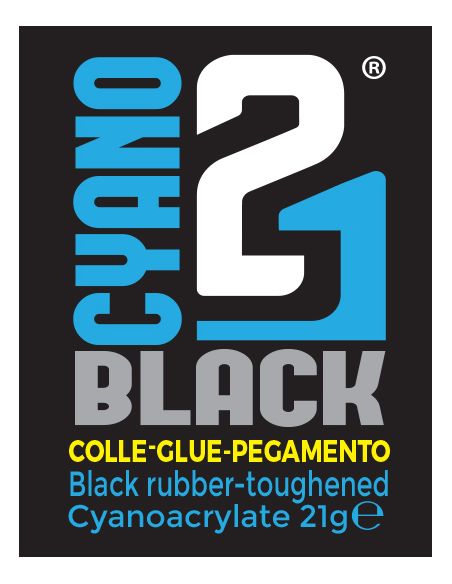 COLLE 21 Noir-21gr. Super Glue Black Cyanoacrylate idéal pour la modélisation et le bricolage.