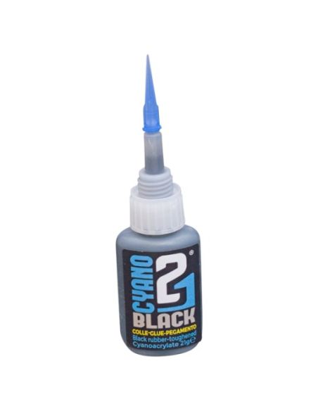 COLLE 21 Noir-21gr. Super Glue Black Cyanoacrylate idéal pour la modélisation et le bricolage.