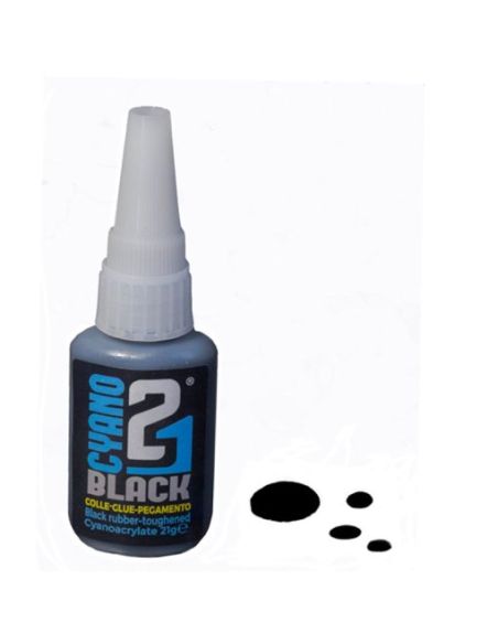 COLLE 21 Noir-21gr. Super Glue Black Cyanoacrylate idéal pour la modélisation et le bricolage.