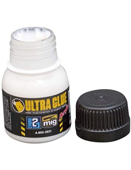 COLLE 21 ULTRA GLUE - AMMO MIG Colle21 (pour photo gravure, parties transparentes,plexis et plus) et Modelisme.