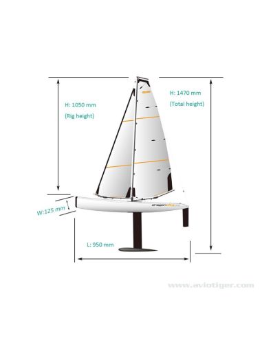 Bateau rc, voilier DRAGON FLITE 95 PNP