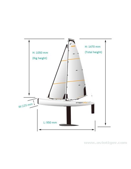 Bateau rc, voilier DRAGON FLITE 95 RTR