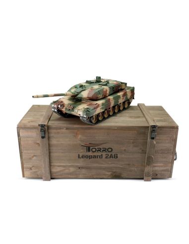 Modelisme R/C Char d'assaut radiocommandé, 1/16 RC Leopard 2A6 camo BB