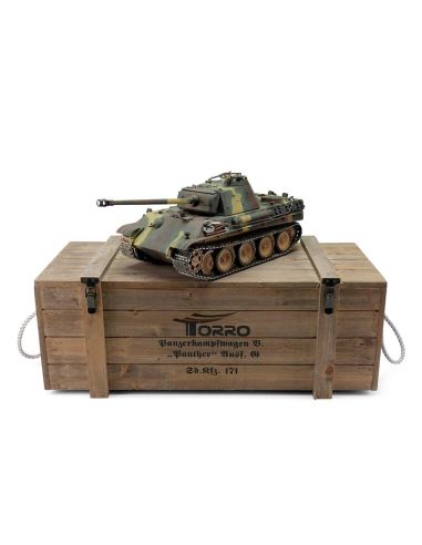Modelisme R/C Tank, char d'assaut 1/16 RC Panther G camo BB FUMEE