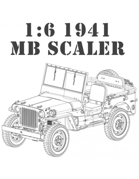 Modelisme R/C Voiture 1/6 1941 MB scaler ARTR car kit (RS version)