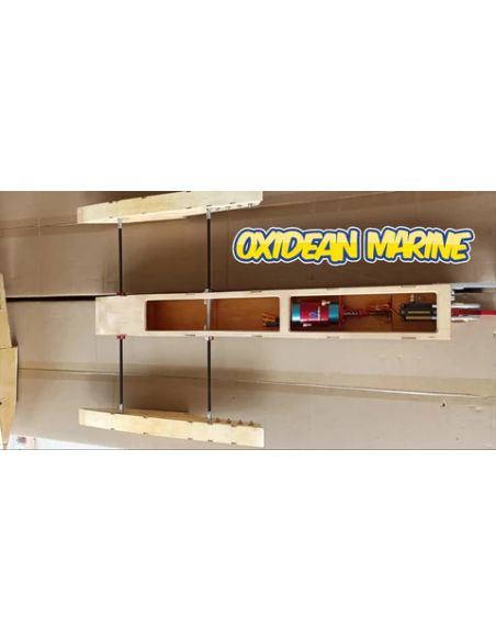 Bateau rc off-shore Oxidean Marine Oxi-Digger RTR Gréement en bois RC Bateau