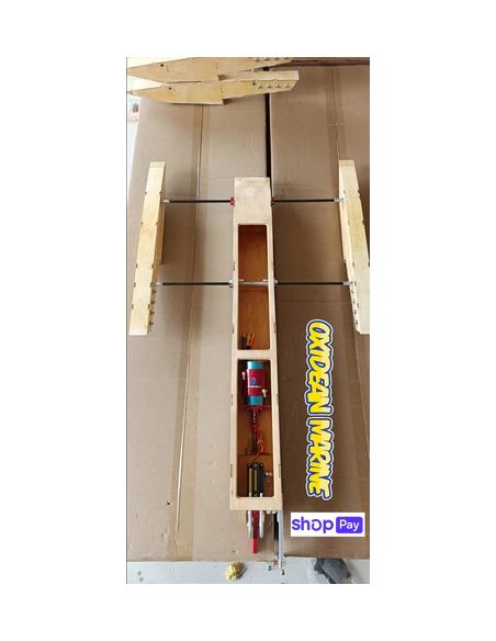 Bateau rc off-shore Oxidean Marine Oxi-Digger RTR Gréement en bois RC Bateau