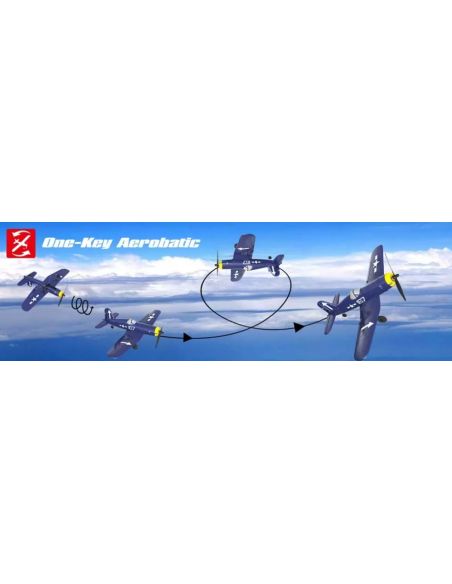 Modelisme avion rc Volantex RC Corsair F4U Avion Xpilot One Key Voltige 761-8 RTF