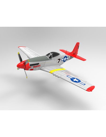 Modelisme avion rc Volantex RC Volantex RC Mustang P51D 750mm Warbird 768-1 RTF - avec un gyroscope