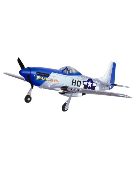 Modelisme avion rc Volantex RC Volantex RC Mustang P51D 750mm Warbird 768-1 RTF - avec un gyroscope