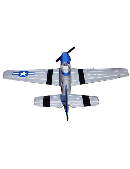 Modelisme avion rc Volantex RC Volantex RC Mustang P51D 750mm Warbird 768-1 RTF - avec un gyroscope