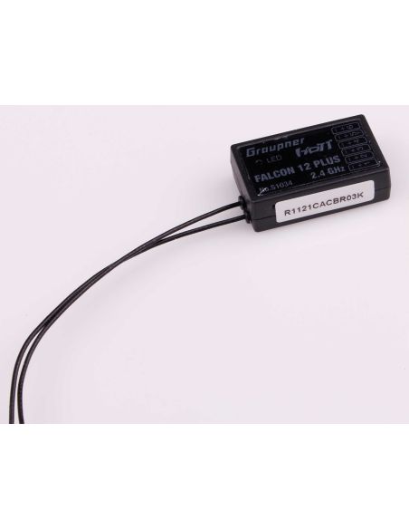 Recepteur radio GRAUPNER FALCON 12 PLUS HOTT Gyroscope 3 axes + vario + diversité d'antenne