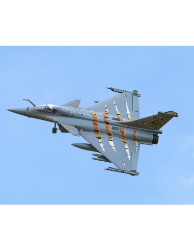 Avion rc Jet 64mm EDF Dassault Rafale PNP kit (Grey/Tiger) w/ reflex system