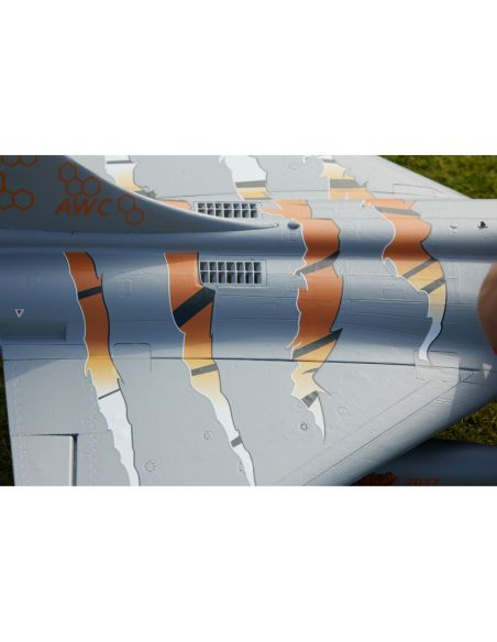 Avion rc Jet 64mm EDF Dassault Rafale PNP kit (Grey/Tiger) w/ reflex system