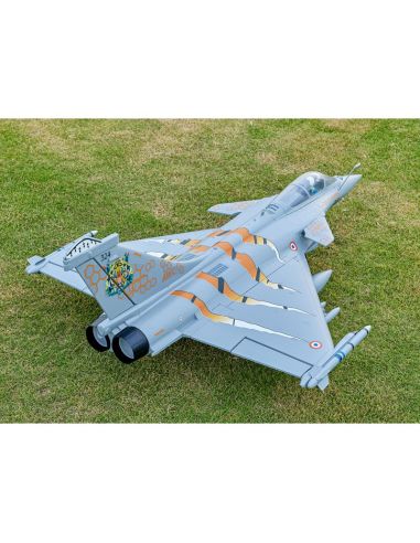 Avion rc Jet 64mm EDF Dassault Rafale PNP kit (Grey/Tiger) w/ reflex system