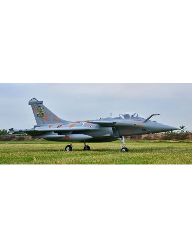 Avion rc Jet 64mm EDF Dassault Rafale PNP kit (Grey/Tiger) w/ reflex system