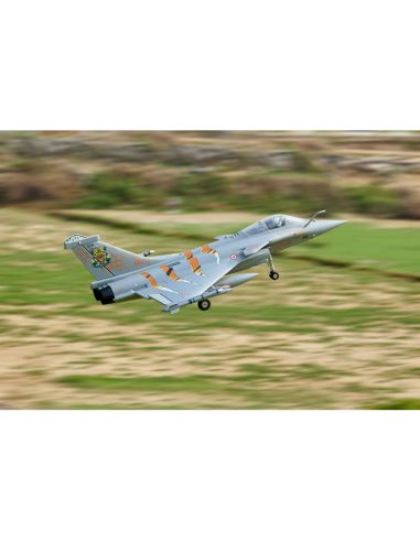 Avion rc Jet 64mm EDF Dassault Rafale PNP kit (Grey/Tiger) w/ reflex system