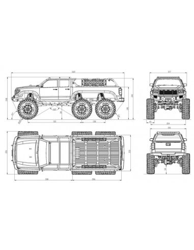 Voiture rc Crawling kit - AT6 EMO 6x6 1/10 Kit