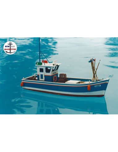 Bateau de pêche Marie morgan Maquette navigante construction bois. Modèle d'initiation