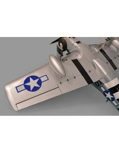 Avion RC Phoenix Model P-51 Mustang gris/vert 50-60cc GP/EP ARF 2.2m