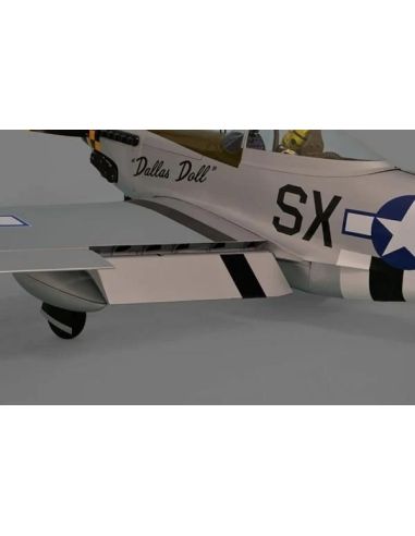 Avion RC Phoenix Model P-51 Mustang gris/vert 50-60cc GP/EP ARF 2.2m