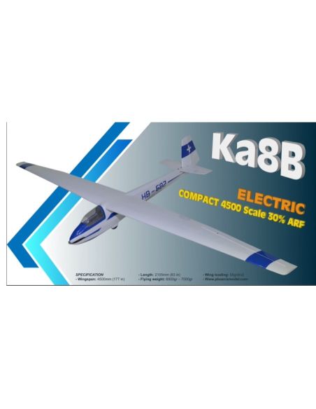 Modélisme planeur rc KA 8B 4500 env. 4.5m Phoenix Model
