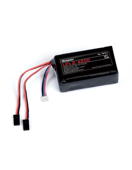 Accu LIFE Graupner 6.6 v en 4.2 ampéres