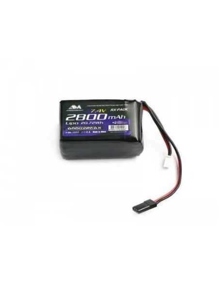 BATTERIE BATTERIE LIPO 2S RECEPTION HUMP 2800 - 7.4V ARROWMAX