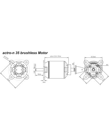 Moteur electrique actro-n 35-4-1100